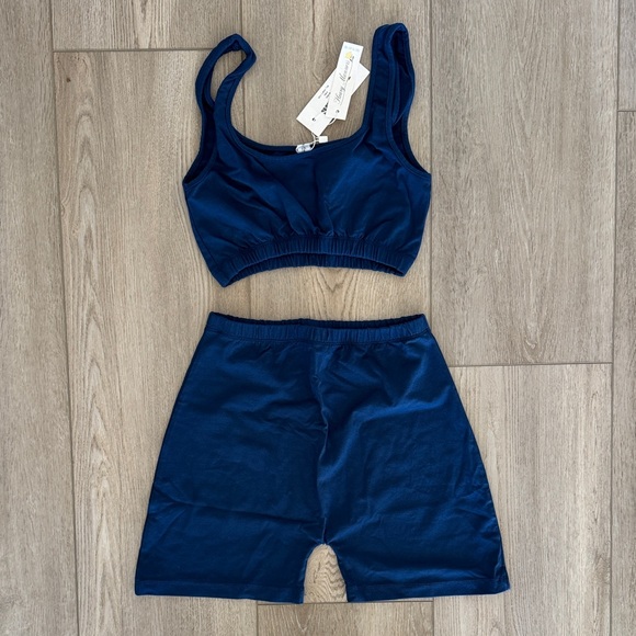 Heavy Manners Pants - ‘Navy’ Mini Cotton Set